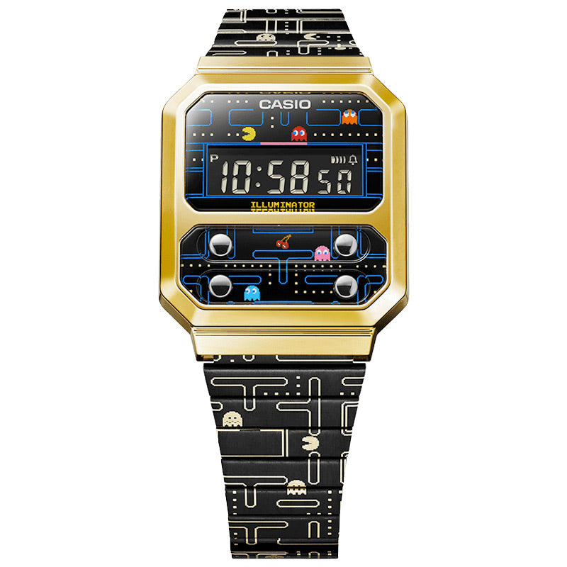 G-SHOCK CASIO VINTAGE X PAC-MAN A100WEPC-1B Limited Edition Watch Best Seller