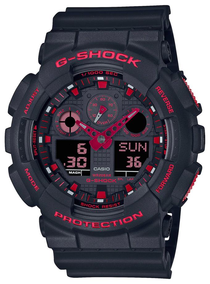 G-SHOCK GA100BNR-1A Ignite Red Watch Same Day Delivery