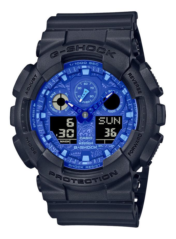 G-SHOCK GA100BP-1A Paisley Blue Watch Best Seller