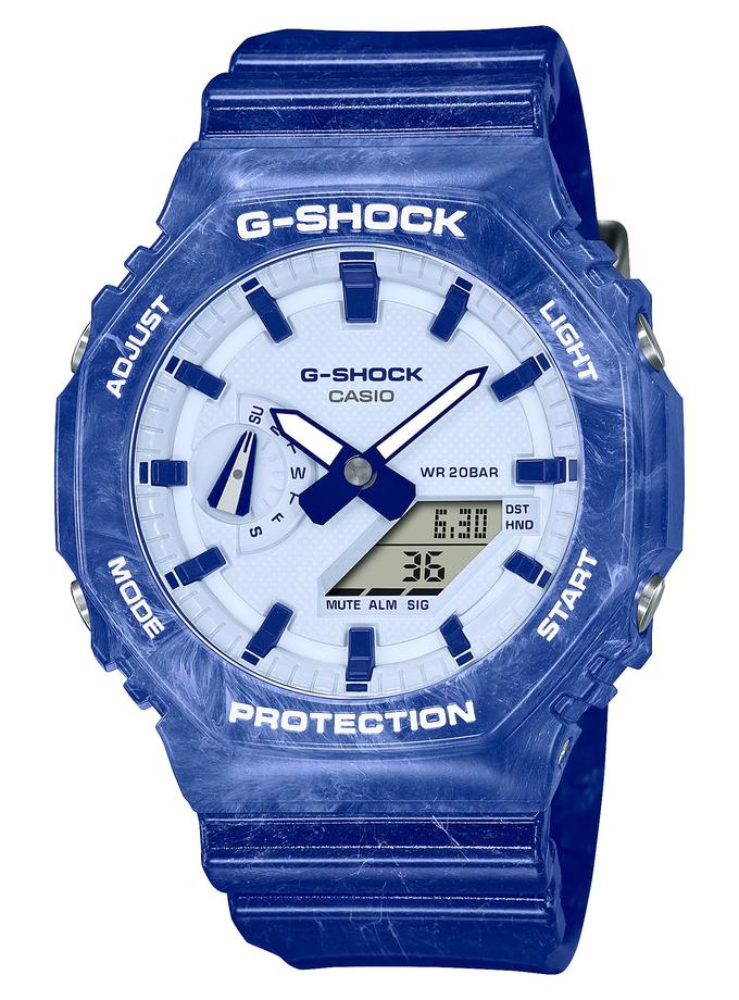 G-SHOCK GA2100BWP-2A Blue Porcelain Watch High Quality