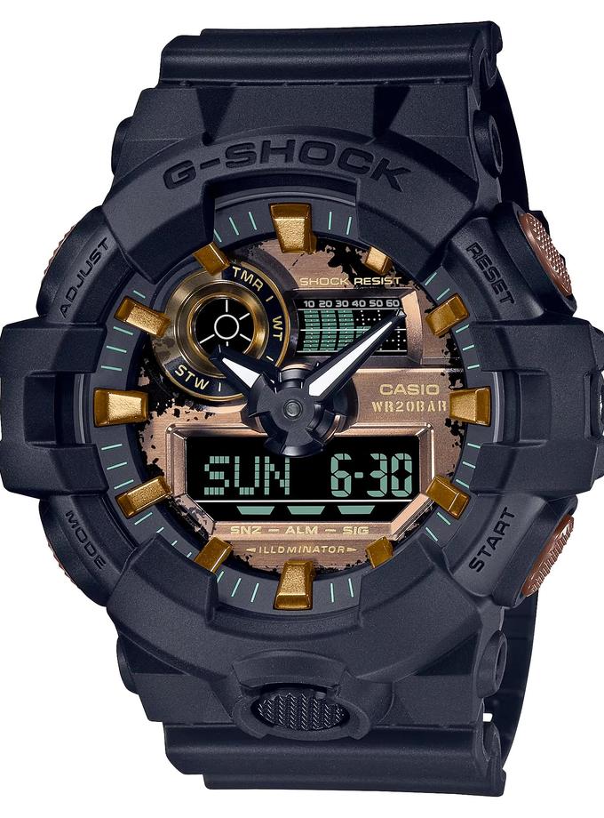 G-SHOCK GA700RC-1A Black & Rust Series Watch New Arrival