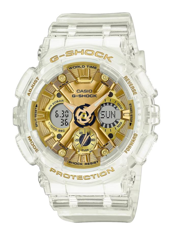 G-SHOCK GMAS120SG-7A Transparent Gold Women's Watch High Quality