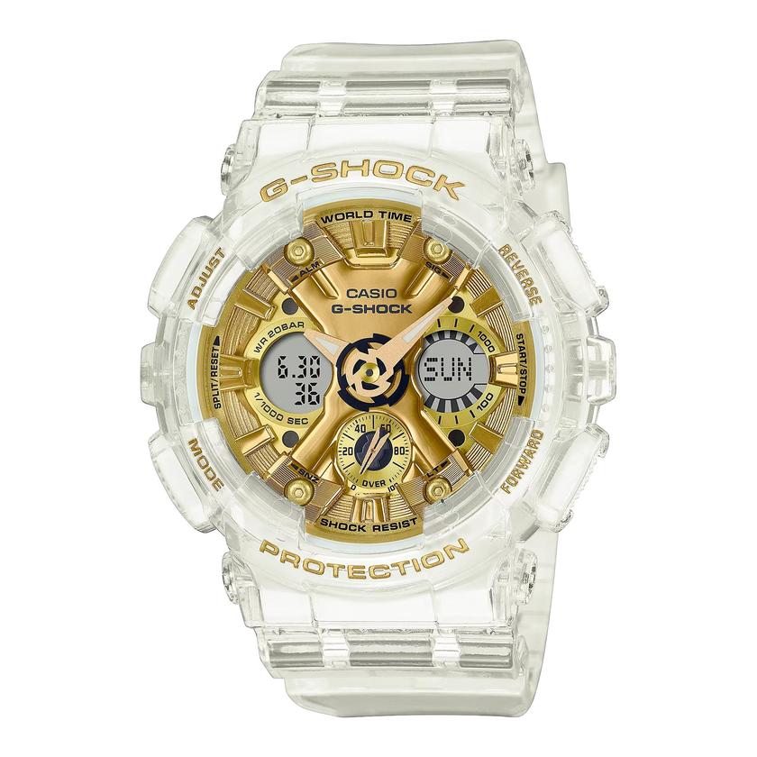 G-SHOCK GMAS120SG-7A Transparent Gold Women's Watch High Quality